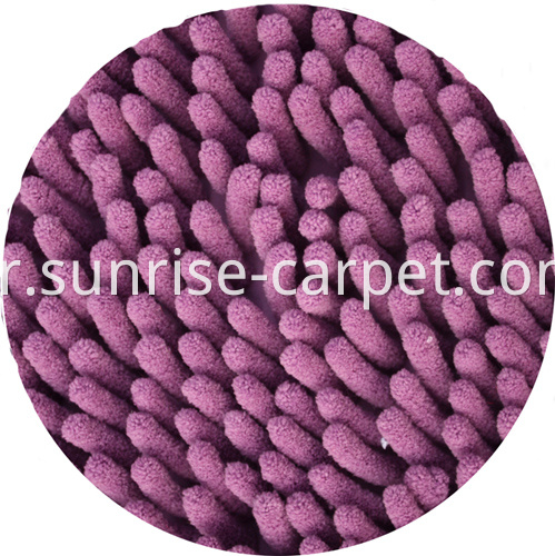 Chenille Rug with Microfiber purple